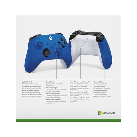 يد تحكم Xbox Wireless Controller – Shock Blue