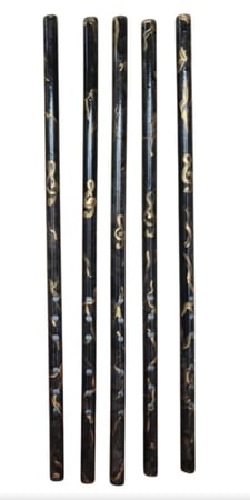 ناي للمبتدئين بلاستيك أسود بالذهبي 2