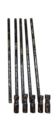 ناي للمبتدئين بلاستيك أسود بالذهبي 1