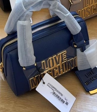 LOVE MOSCHINO CUT OUT LOGO BAG IN NUDE COLOUR