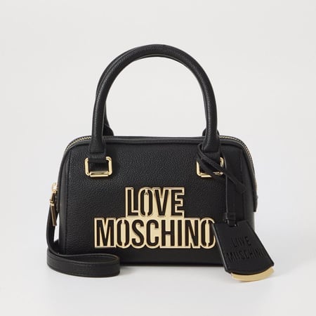 LOVE MOSCHINO CUT OUT LOGO BAG IN NUDE COLOUR
