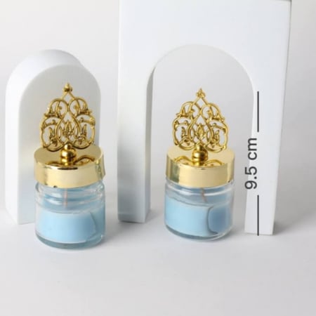 درزن 12 قطعة شموع معطرة سماوي