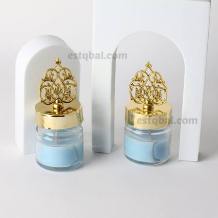 درزن 12 قطعة شموع معطرة سماوي