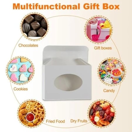 علب ورقية بنافذة شفافة