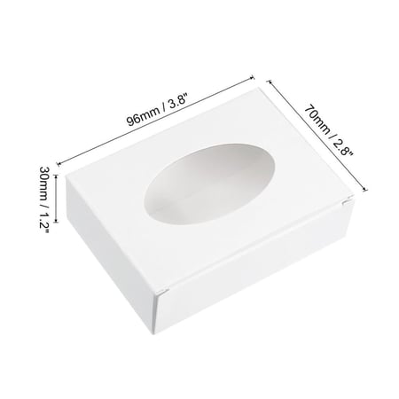 علب ورقية بنافذة شفافة