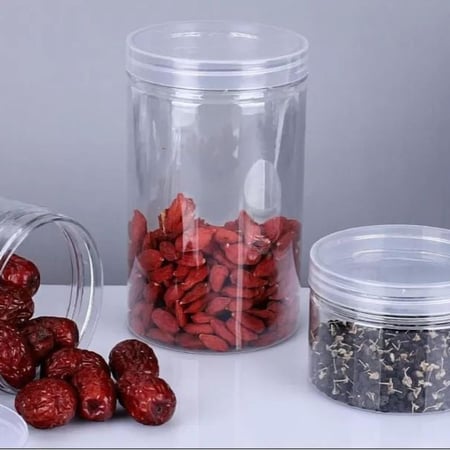 برطمانات بلاستيك بمقاسات