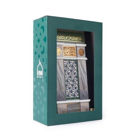 لوحة أسماء النبي ﷺ على الجدار القبلي