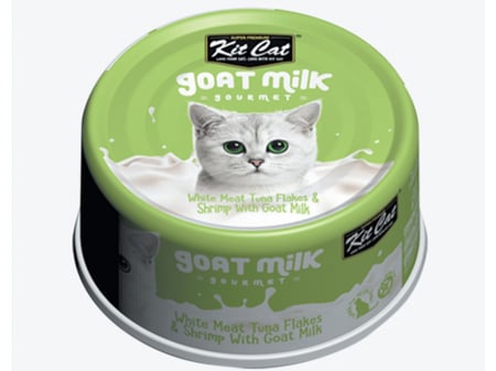 كت كات بحليب الماعز بنكهة صدور الدجاج و السمك المدخن  80 غرام