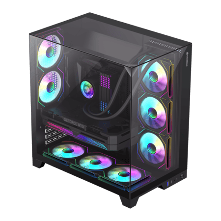 كيس كمبيوتر INFINTY PLUS بتصميم مميز مع 8 مراوح