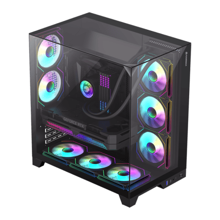 كيس كمبيوتر INFINTY PLUS بتصميم مميز مع 8 مراوح