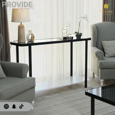 طاولة كونسول مودرن بزجاج ورخام