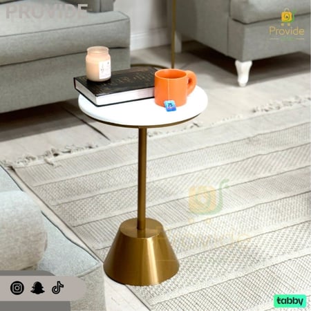 طاولة خدمة بقاعدة ذهبى gold