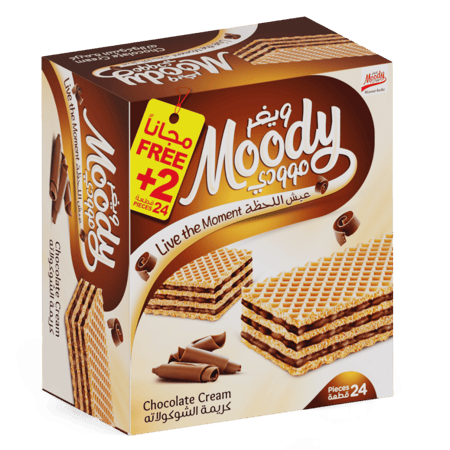 ويفر مودي بكريمة الشوكولاتة