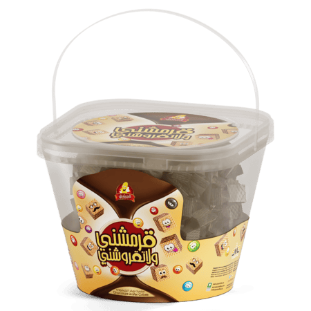 ويفر مربعات بكريمة الشوكولاتة