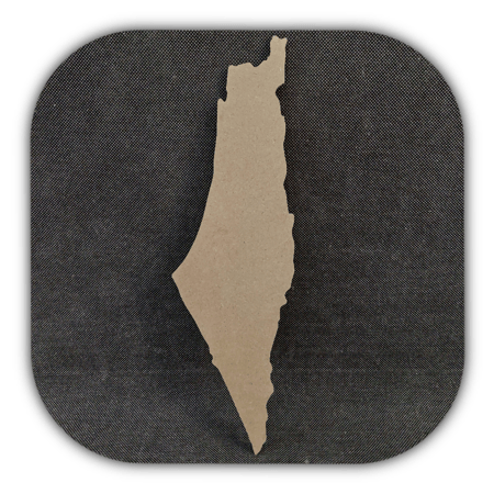 لوح خشبي خريطة فلسطين (سمك 9 ملم)