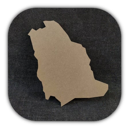 لوح خشبي خريطة المملكة (سمك 9 ملم)