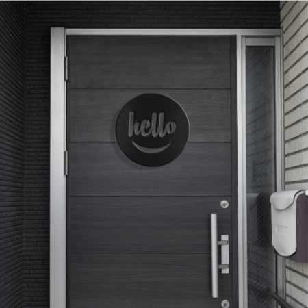 لوحة جدارية ترحيبيه معدنية HELLO