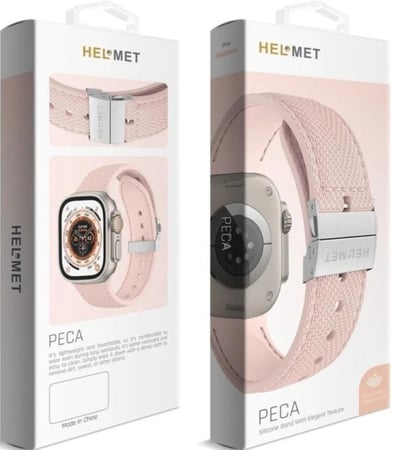 PECA HELMET - سوار جلدي أنيق لساعة أبل