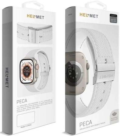 PECA HELMET - سوار جلدي أنيق لساعة أبل