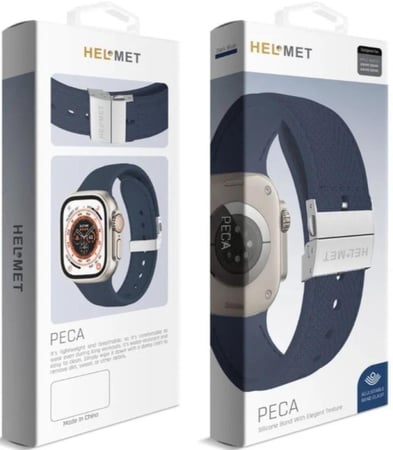 PECA HELMET - سوار جلدي أنيق لساعة أبل