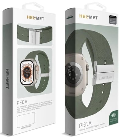 PECA HELMET - سوار جلدي أنيق لساعة أبل