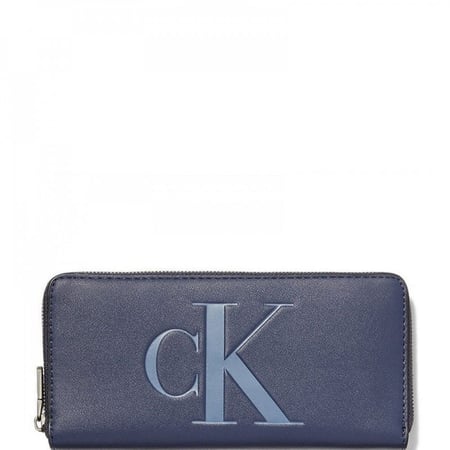 محفظة كالفن كلاين مونوغرام زرقاء
