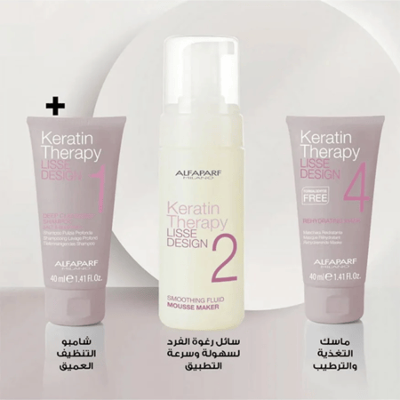 الفا بارف ميلانو كيراتين ثيرابي مجموعة فرد الشعر بالكيراتين والكولاجين - 3قطع