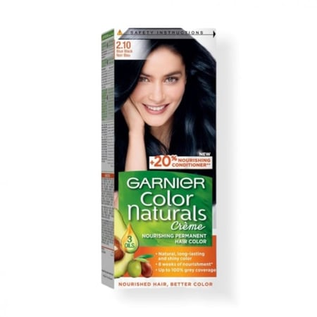 غارنييه صبغة دائمه مغذية للشعر - اسود مزرق 2.10