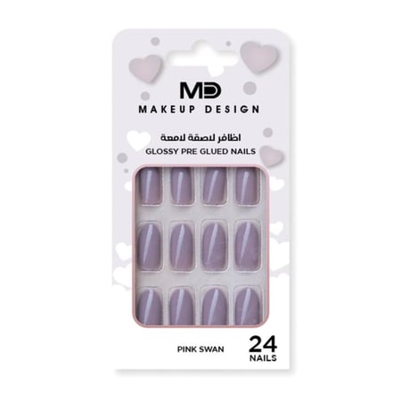 ام دي ميك اب ديزاين اظافر لاصقة لامعه - NG02