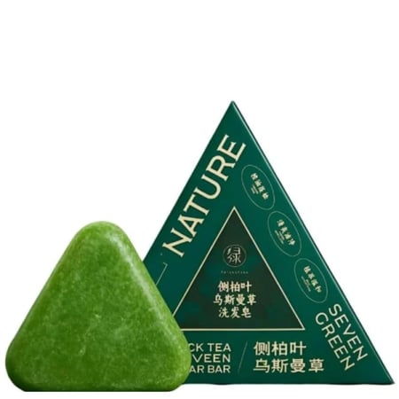 سيفن جرين نيتشر صابونه شامبو الشعر اكثر من 12 عشبة ومستخلصات نباتية طبيعية 100% - 125جرام