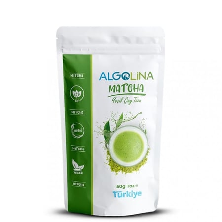 الغولينا مسحوق شاي الماتشا الأخضر الطبيعي غني بمضادات الأكسدة - 50 جرام