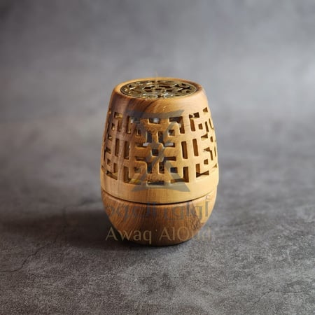 مبخرة خشبية مقاومة للحرارة ذات نقش بسيط