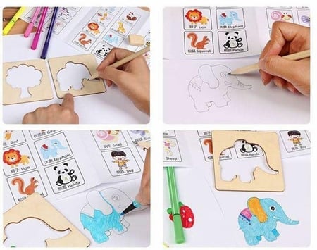 تسوق العاب للرسم على القوالب الخشبية  للاطفال عند فاميليا السعودية