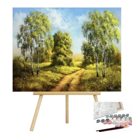 رسم اللوحة بالأرقام - الأشجار