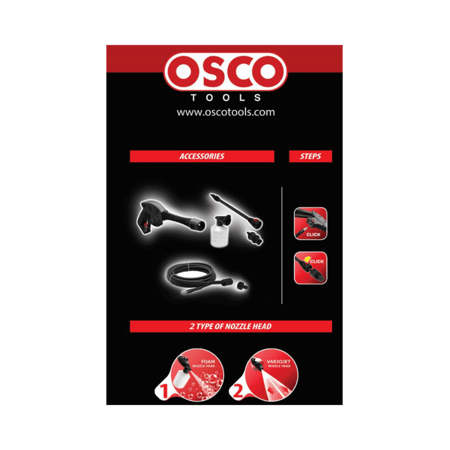 اوسكو مغسلة سيارات 130 بار 1700 واط