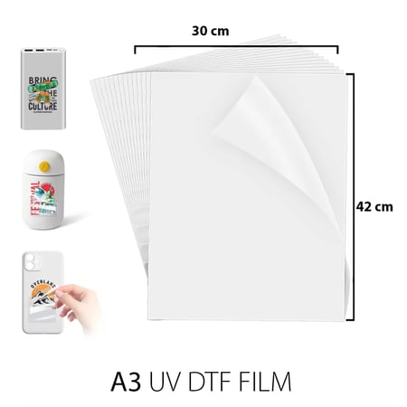 شيت [A] يوفي دي تي اف A3 / عدد 100 شيت UVDTF