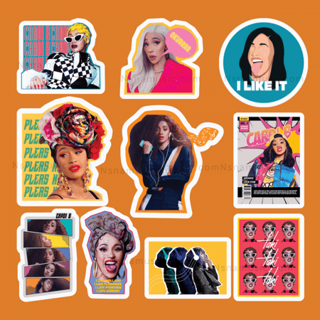 مجموعة ستيكرات كاردي بي  | Stickers cardi b