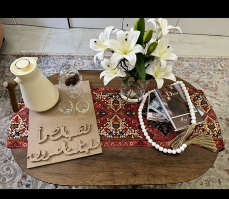 صواني او لوحات خشب mdf جاهز بعباره ذهب الضمأ وأبتلت العروق مقاس ٤٠-٣٠