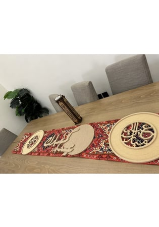 زينه او صنيه خشب mdf جاهز للاعمال الخشبيه ٩ ملي بعباره عيدكم مبارك  مقاس ٣٥ -٦٠