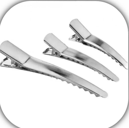 مشبك شعر لون فضي مقاس 47 ملم 5 حبات