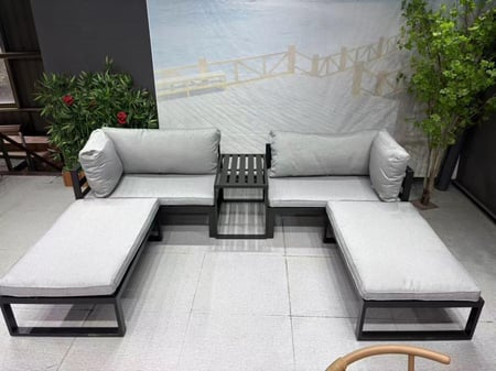 طقم جلوس معدني 5 قطع