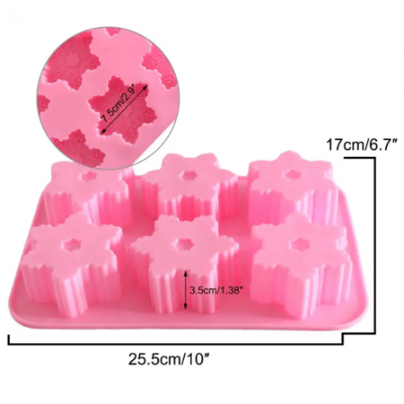 قالب ندفة ثلج 6 فجوات