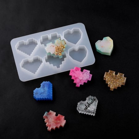 قالب ميداليه شكل قلوب