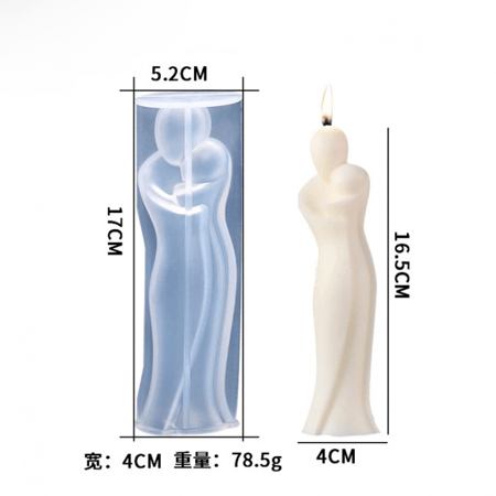 قالب سيليكون للشمع عناق