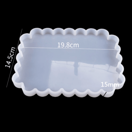 قالب مستطيل متعرج مقاس 19