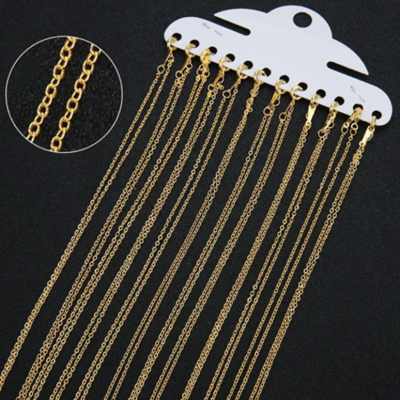 سلاسل حديد ذهبي 12 حبه