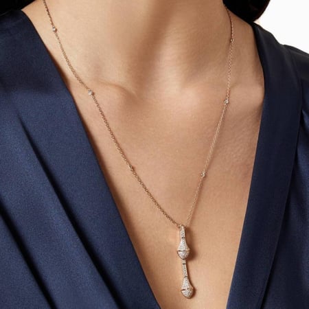 Cleo long chain full diamonds