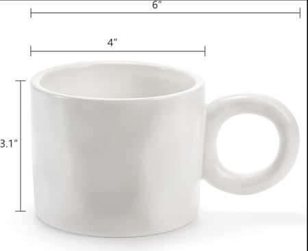 Ceramic Coffee Cup with  Handle