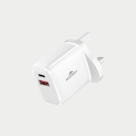 فيش جداري موج ماكس PD20W + USB  ابيض