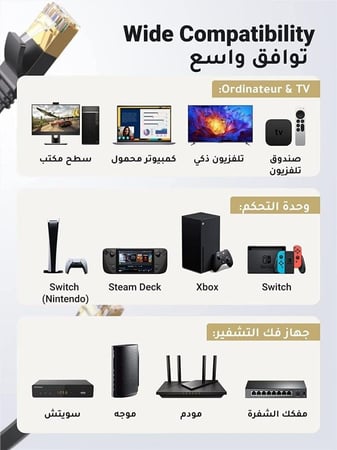 سلك انترنت  -ASA CAT8 0.5M